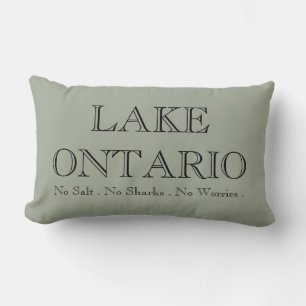 Coussin Rectangle Je coeur le LAC ONTARIO aucun requin salin s'inqui