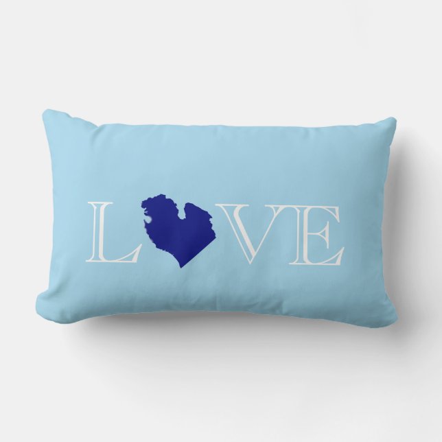 Coussin Rectangle Je coeur Michigan (Recto)