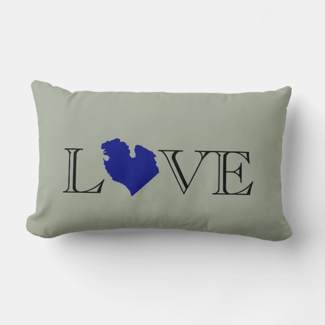 Coussin Rectangle Je coeur Michigan (Recto)