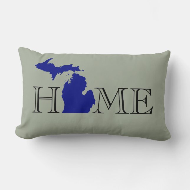 Coussin Rectangle Je coeur Michigan (Recto)