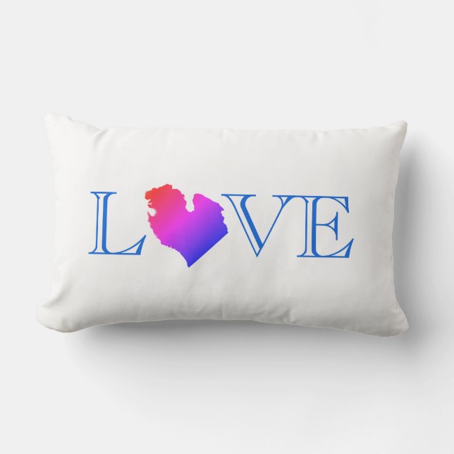 Coussin Rectangle Je coeur Michigan (Recto)