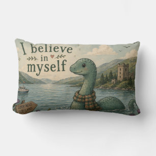 Coussin Rectangle Je crois en moi-même Loch Ness Monster fantaisiste