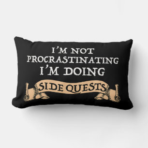 Coussin Rectangle Je ne fais pas de procrastination - Je fais des qu