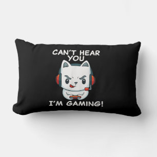 Coussin Rectangle Je Ne Peux Pas T'Entendre Jouer   Cadeau Gamer Cha
