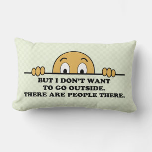 Coussin Rectangle Je ne veux pas aller dehors