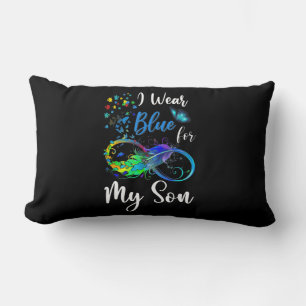 Coussin Rectangle Je porte le bleu pour mon fils Sensibilisation sur
