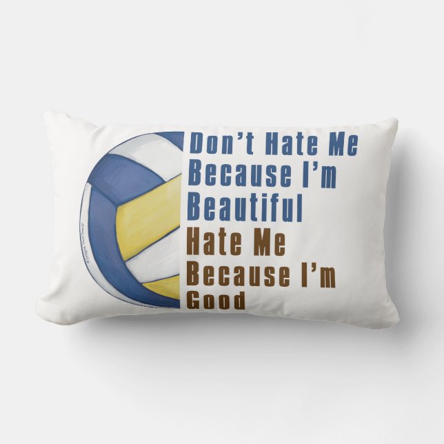 Coussin Rectangle Je Suis Beau Je Suis Bon Volley (Recto)