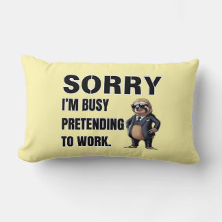 Coussin Rectangle Je suis occupé à me préparer à travailler avec l’o