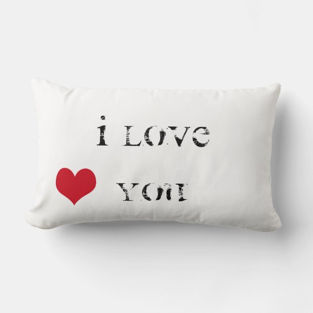Coussin Rectangle Je t'aime (Recto)