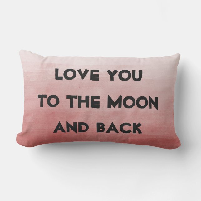 Coussin Rectangle Je t'aime à la lune et au dos (Recto)