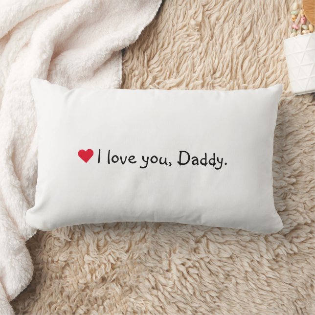 Coussin Rectangle Je T'Aime Papa Papa Papa Fête des pères Personnali (Couverture)