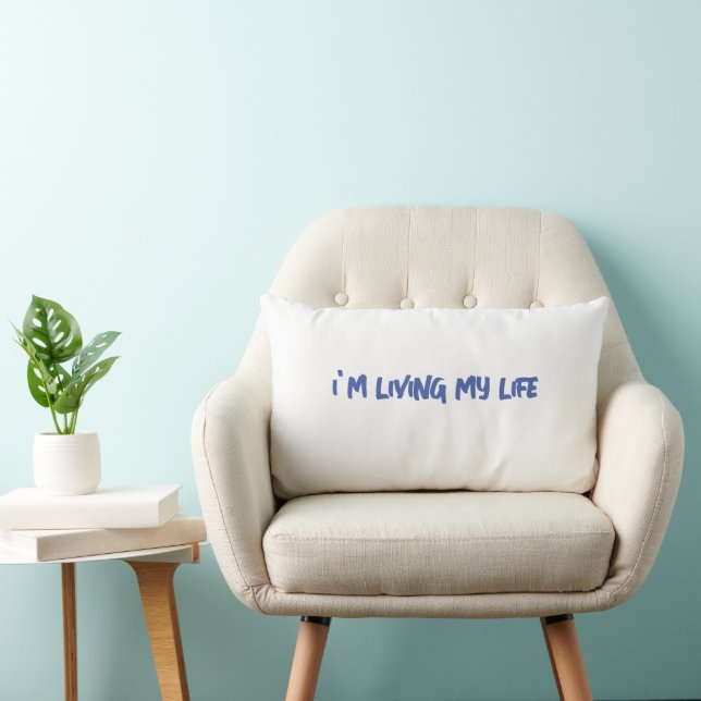 Coussin Rectangle je vis ma vie (Chaise)