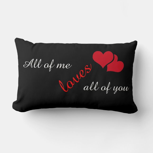 Coussin Rectangle Je vous aime tous (Recto)