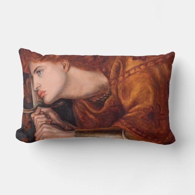 Coussin Rectangle Jeanne d'Arc (Portrait) (par Dante Gabriel Rossett (Recto)