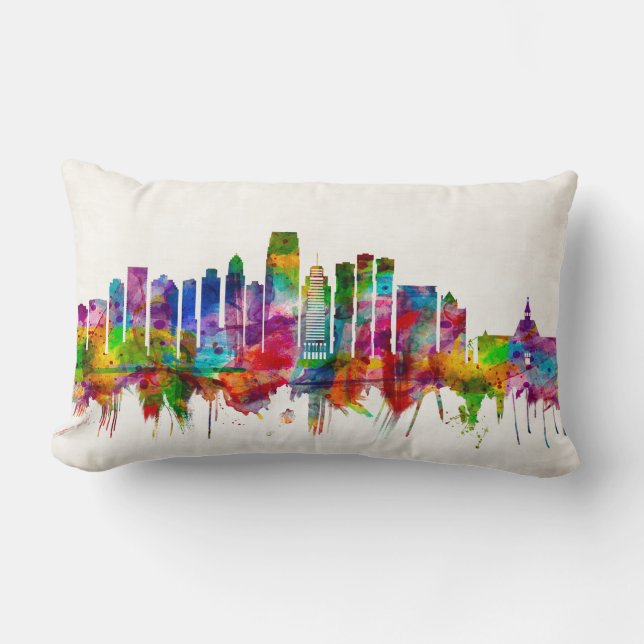 Coussin Rectangle Jersey City New Jersey Skyline (Recto)