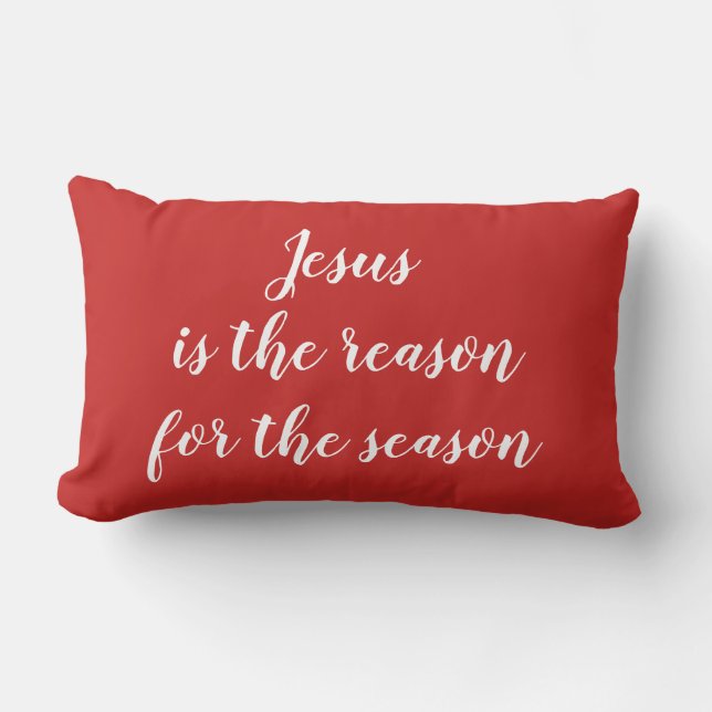 Coussin Rectangle Jésus est la raison de la saison (Recto)