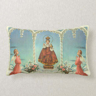 Coussin Rectangle Jésus infantile de Prague w/angels