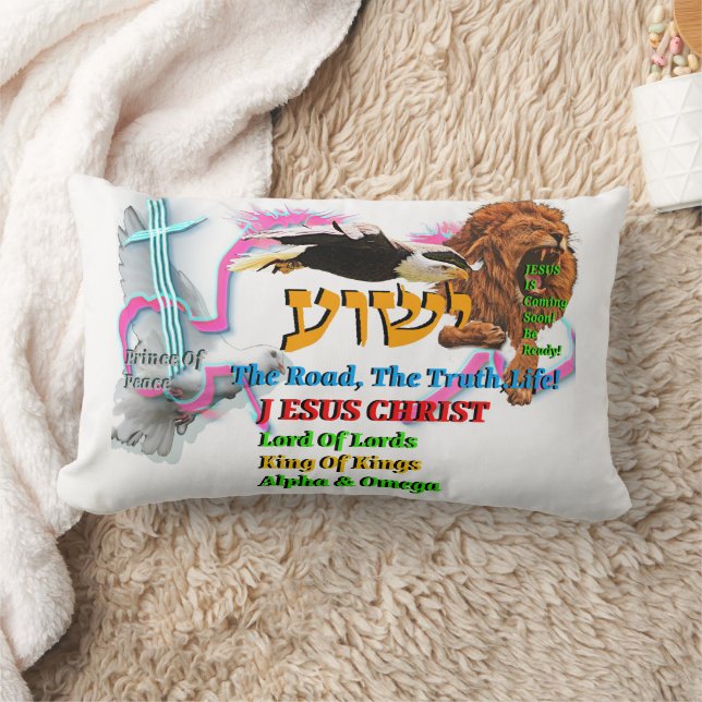 Coussin Rectangle Jesus The Way ,The Truth. Life! Lion Of Judah (Couverture)