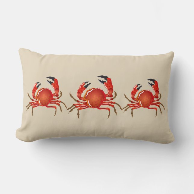 Coussin Rectangle Jetée Coussin-Crabes (Recto)