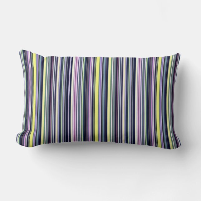 Coussin Rectangle Jeter Bande d'oreiller violet bleu jaune (Recto)
