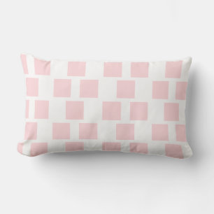 Coussin Rectangle Jeter Carré d'oreiller rose et blanc