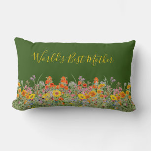Coussin Rectangle Jeu de la Fête des mères florales