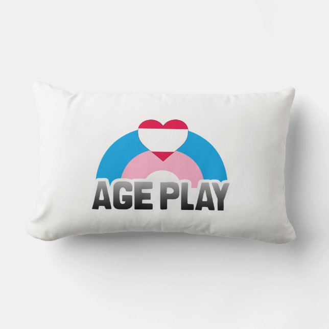 COUSSIN RECTANGLE JEU DE RÔLE SUR L'ÂGE ARC-EN-CIEL (Recto)