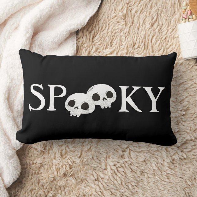 Coussin Rectangle Jeu de squelette Éffrayant d'Halloween mignon (Couverture)