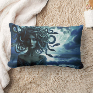 Coussin Rectangle Jeune Méduse jolie par la Lune et l'Océan