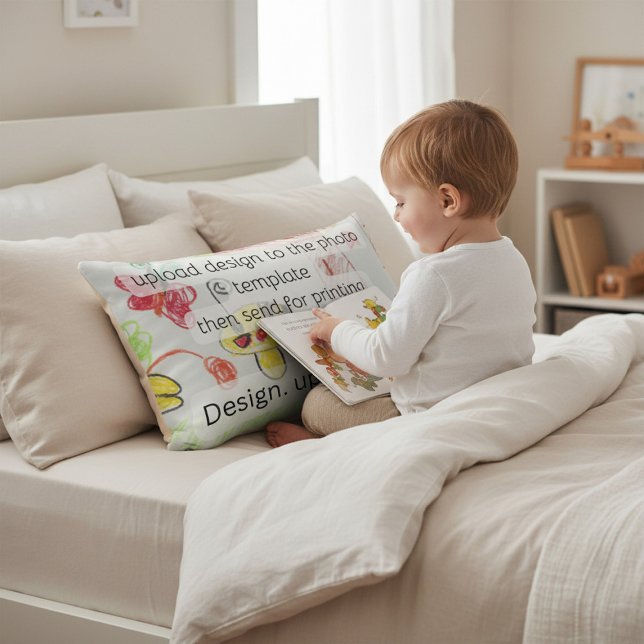 Coussin Rectangle jeunes créateurs art dessiné à la main pour enfant (Créateur téléchargé)