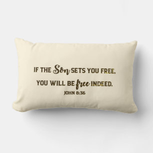 Coussin Rectangle John 8:36
