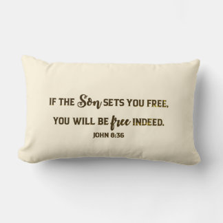 Coussin Rectangle John 8:36