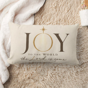 Coussin Rectangle JOIE POUR LE MONDE Noël chrétien