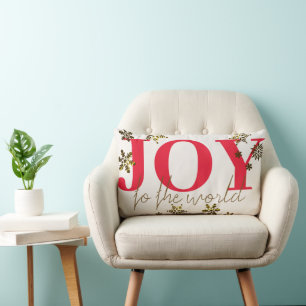 Coussin Rectangle Joie Rouge Au Monde Flacons De Neige