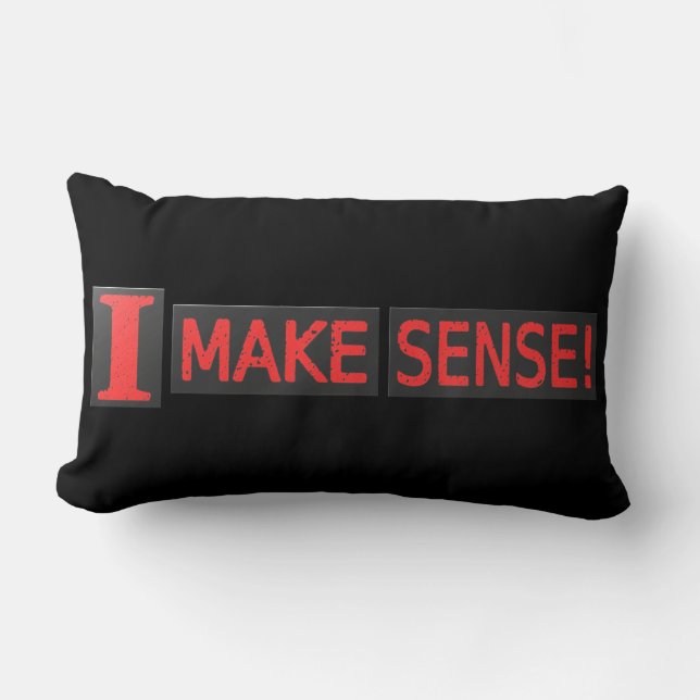 Coussin Rectangle Joli Design Artistique À propos de "Make Sense" Ac (Recto)