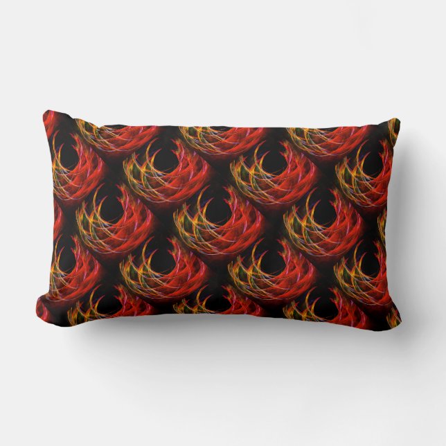 Coussin Rectangle Joli motif d'art abstrait bohème moderne élégant # (Recto)