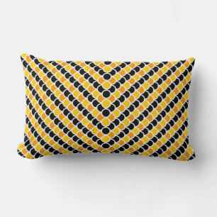 Coussin Rectangle Joli noir orange marocain design motif