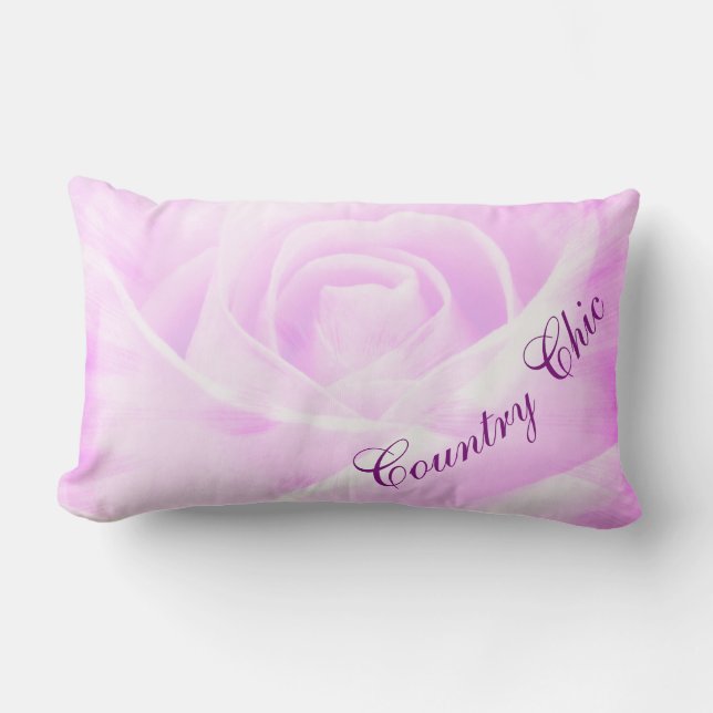 Coussin Rectangle Joli Pale Purple Rose Country Design chic (Recto)