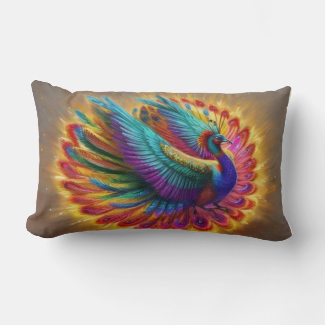 Coussin Rectangle Joli Peacock Splendor (Recto)