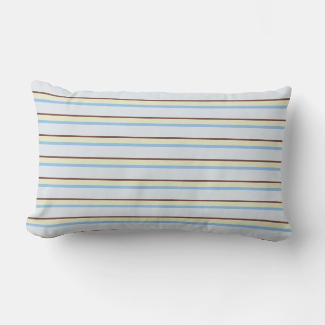 Coussin Rectangle Joli rayures pastel (Recto)