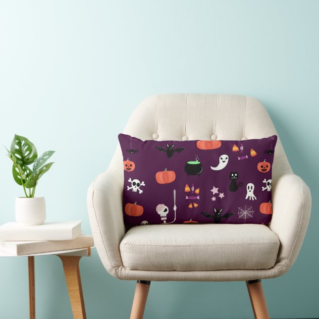 Coussin Rectangle Jolie Halloween Art Creepy (Chaise)