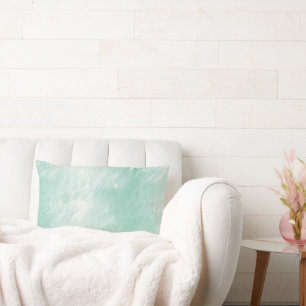 Coussin Rectangle Jolie menthe et Ocean Aqua Blue