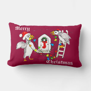 Coussin Rectangle Jolie Noël Hornbill Puffin Holiday