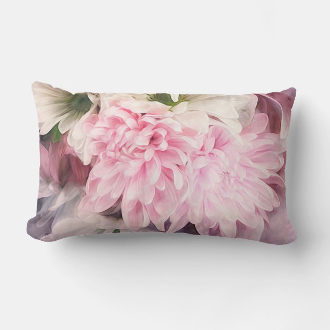 Coussin Rectangle jolie photo florale rose (Recto)