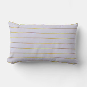 Coussin Rectangle Jolies bandes en couleurs naturelles sur lilas