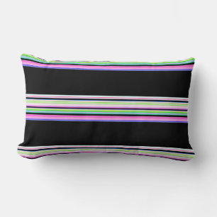 Coussin Rectangle Jolies bandes néon colorées