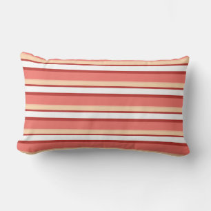 Coussin Rectangle Jolies rayures blanches roses
