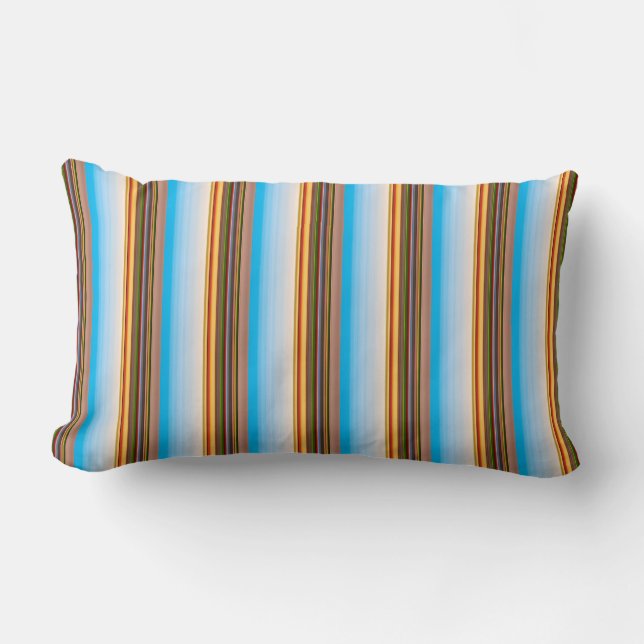 Coussin Rectangle Jolies rayures colorées modernes  (Recto)