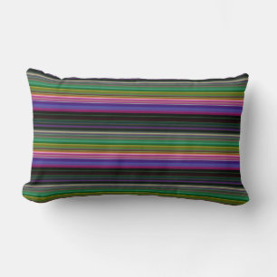 Coussin Rectangle Jolies rayures colorées rétro