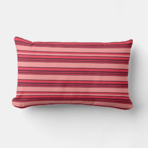 Coussin Rectangle Jolies rayures rose chaud